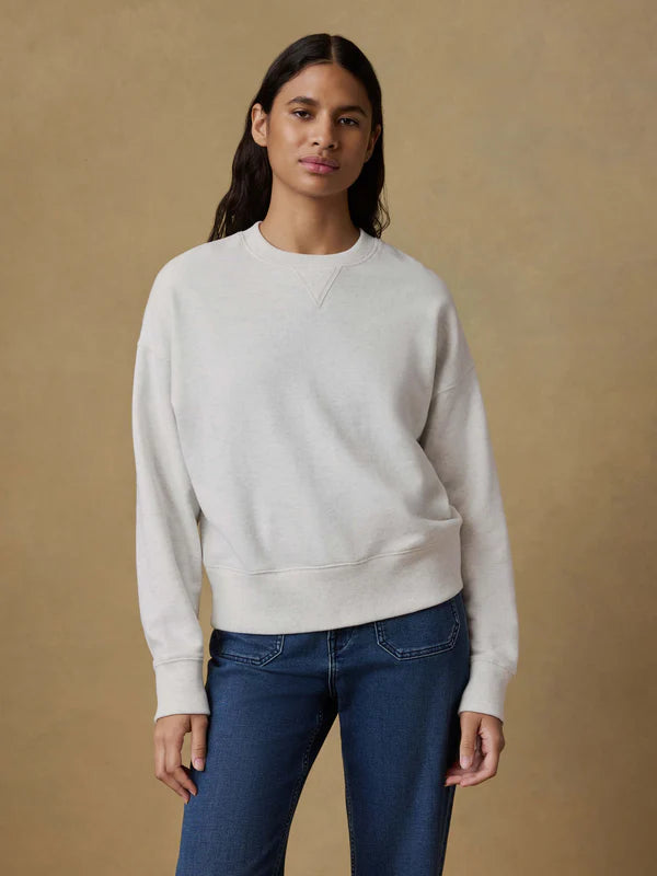 Women's High Standard Fleece Vintage Crew - Ice Grey